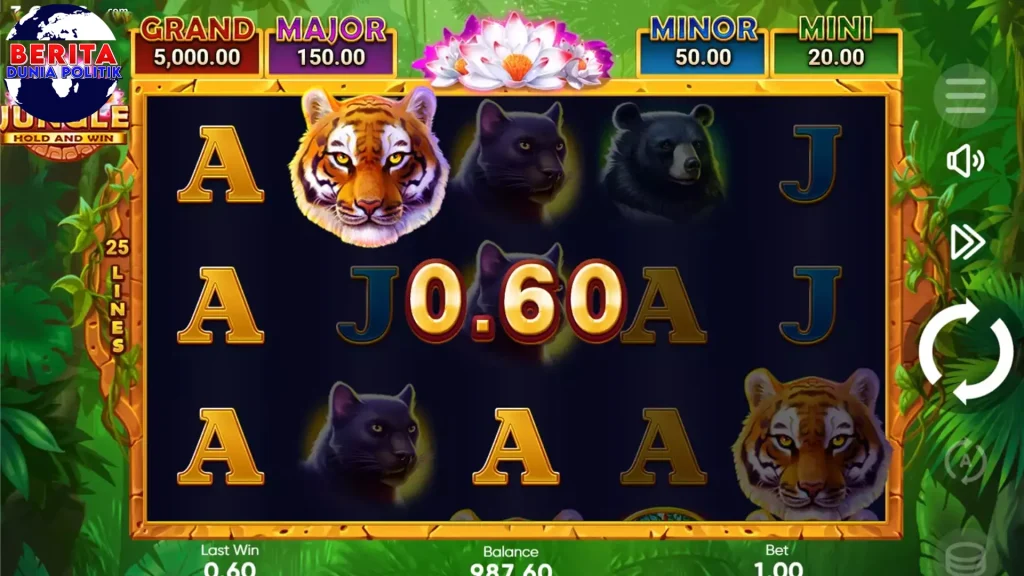 Tiger Jungle Bersinar di Platform Ruby8000 Hari Ini