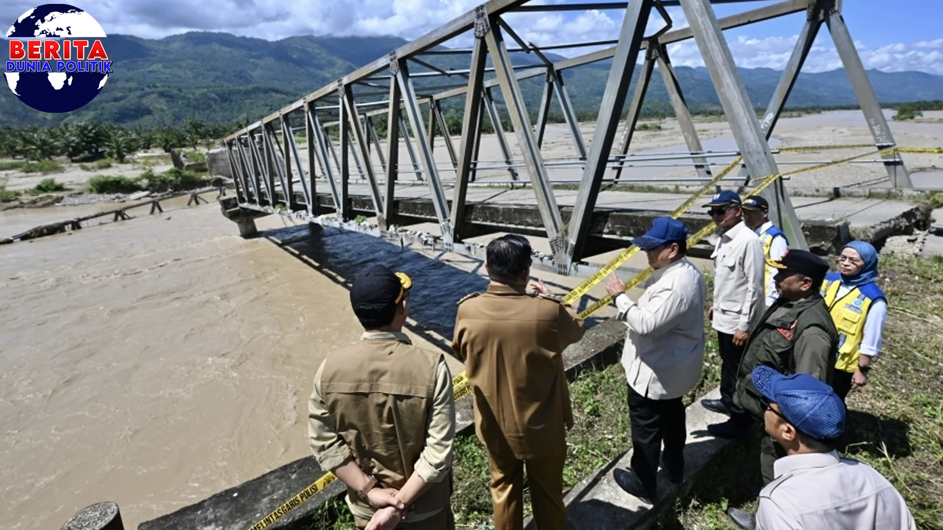 Banjir Aceh: Prabowo Tinjau 1 baru Jembatan Pante Dona