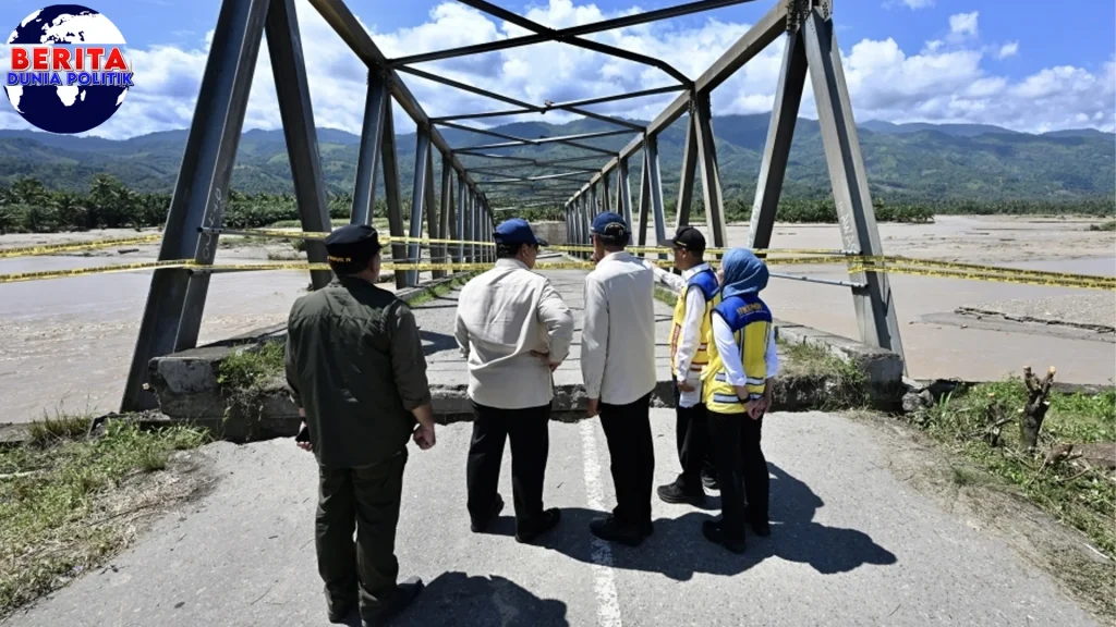 Banjir Aceh: Prabowo Tinjau 1 baru Jembatan Pante Dona